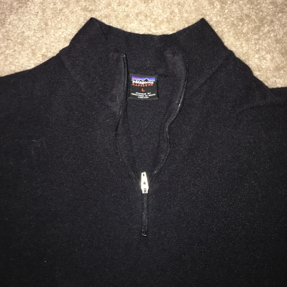 Black Patagonia 1/4 Zip Fleece Jacket
